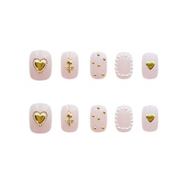 Cute Elegant Nail for Receptions, Parties, After Parties, Entrance Ceremonies, Graduation Ceremonies, Kindergarten Entrance Ceremonies, Wedding Nail Tips, Metal, 3D Decoration