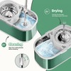 SWIFTIRON Spin Mop and Bucket with Wringer Set for Home,360°