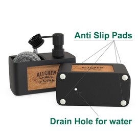 Soap Dispenser Kitchen Black - Dishwasher Dispenser Kitchen - Chill House Sink Organiser - Kitchen Soap Dispenser - Sink Organiser Kitchen - Kitchen Organiser