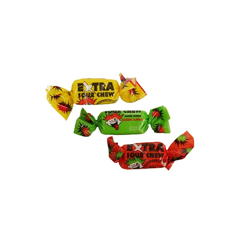 Zaza Extra Sour Kosher Chewy Individual Warped Candy (2 Large
