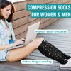 BLUEENJOY Copper Compression Socks for Women & Men (6 pairs)