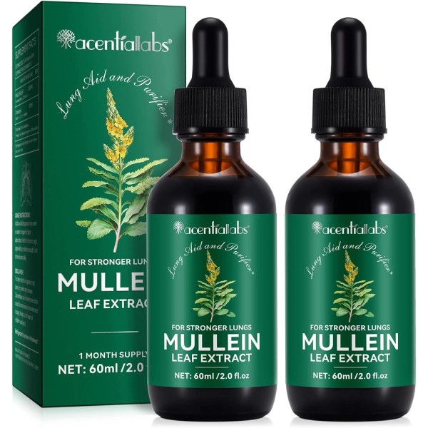 Mullein Drops for Lungs 4 Fl Oz - Mullein Leaf