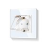 LIAONFOY Schuko Single Socket with Lid Flush-Mounted Socket White Colour
