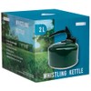 2-Litre Green Whistling Kettle – Stainless Steel Stovetop Tea Kettle