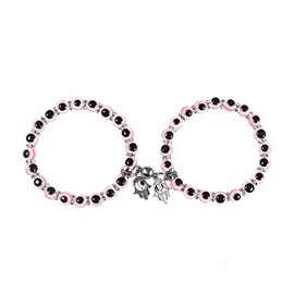 Caiyao 2 Pcs Blue Beads Evil Eyes Bracelet Hamsa Hand of Fatima Bracelet Glass Charm Evil Eye Leather Cord Necklace Protection Jewelry Set