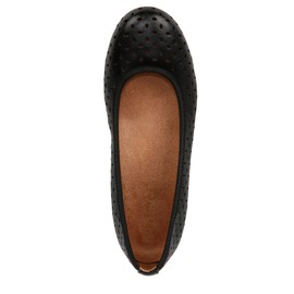 Vionic Women’s Spark Robyn ii Perf Ballet Flat- Supportive Ladies Shoes That Includes a Concealed Orthotic Black Leather 9 Medium