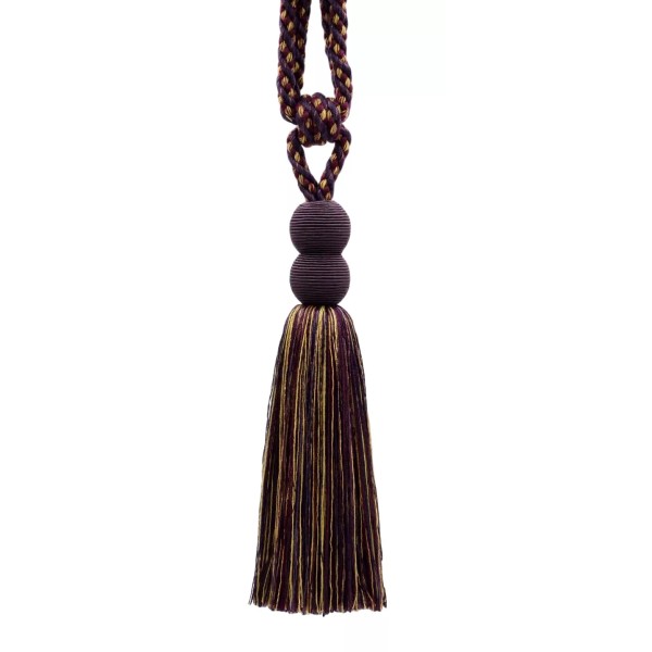 DÉCOPRO Tassel Tieback, Color# VNT18 - Golden Plum Purple [Set
