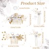 4Pcs Wedding Hair Accessories for Women, Classy Bridal Hair Pins