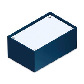 COFFRET EN PLASTIQUE 110X70X48MM ALU PL. - BLEU