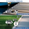 Multicolor Solar Driveway Deck Lights, [4 Pack] 12 Modes IP67