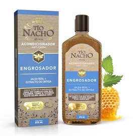 TIO NACHO - Acondicionador Engrosador. Engrosa y fortalece la fibra capilar, con jalea real y extractos de ortiga, ginseng, quina y lúpulo. Empaque...