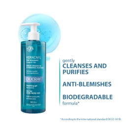 Ducray Ducray - Keracnyl Foaming Gel - Acne-Prone Skin - Face and Body - 400ml