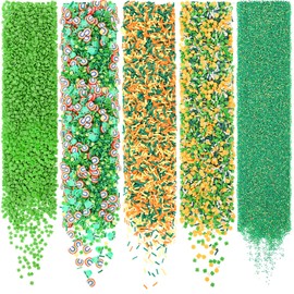 250 Grams St. Patrick's Day Fake Chocolate Candy Sprinkles Tiny Polymer Clay Embellishments Polymer Clay Slices Soft Clay DIY Decoration for Resin Nail Scrapbook Charm DIY Art Crafts Making