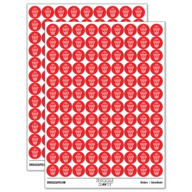 Yummy Bubble Tea Boba Milk Dessert Drink 200+ Round Stickers - Gloss Finish - 0.50" Size - Red