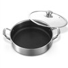 Toutrop Stainless Steel 7QT Saute Pan 14 Inch Deep Frying