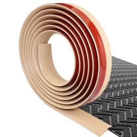 Floor Transition Strip Self Adhesive Carpet & Flooring Transitions Edging Trim Strip PVC Threshold Transitions Suitable for Threshold Height Less Than 5mm (10Ft, Wood Grain Beige-New)