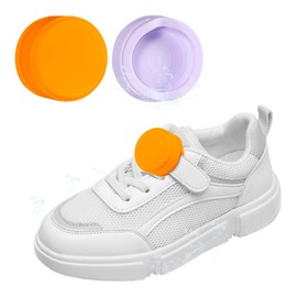 lasuroa 2stk für Airtag-Halter für Kinder-Schnürsenkel, Wasserdichte Schutzhülle für Airtag Versteckte Silikonhülle GPS-Tracker-Zubehör für Kinder-und Kinderschuhe Schnürsenkel(Lila, Orange)