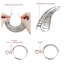 Ring Sizer Measuring Tool,Ring Sizer,Ring Measurer,Ring Measurer And Ring Sizer,Ring Sizers For Measuring,Ring Gauges Finger Sizer,Ring Size 0-13 With Half Size,Finger Ring Sizing Measure Gauge,27 Pcs