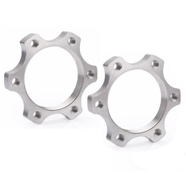 WIROJ 2 piezas de disco de aleación de aluminio para bicicleta de rueda libre con rosca de rueda libre de 44 mm, 48 mm, adaptador de brida (44 mm)