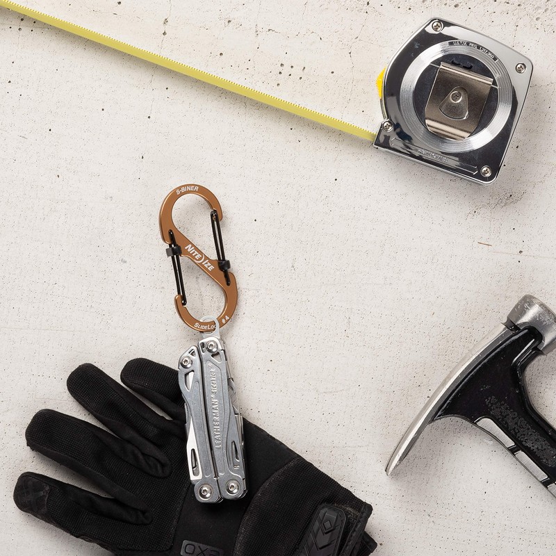 NITEIZE LSBA4-R6 Sliding Lock, Aluminum Carabiner, #4, Lightweight, Key Chain