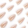24pcs Long Almond False Nail French Simple Gradient False Nail