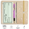 LOLOMLO Glitter Bling Checkbook Cover for Girls RFID Blocking Standard