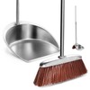 Broom and Dustpan Set with Long Handle, Heavy Duty Broom