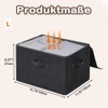 Exquilnova Pack of 2 Storage Boxes with Lid Fabric, Stackable
