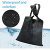 4 bolsas de la compra plegables con bolsa adjunta, negro,