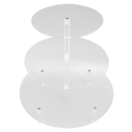 3 Tier Cupcake Stand Acrylic Dessert Carrier Transparent Removable Legs for Wedding Party