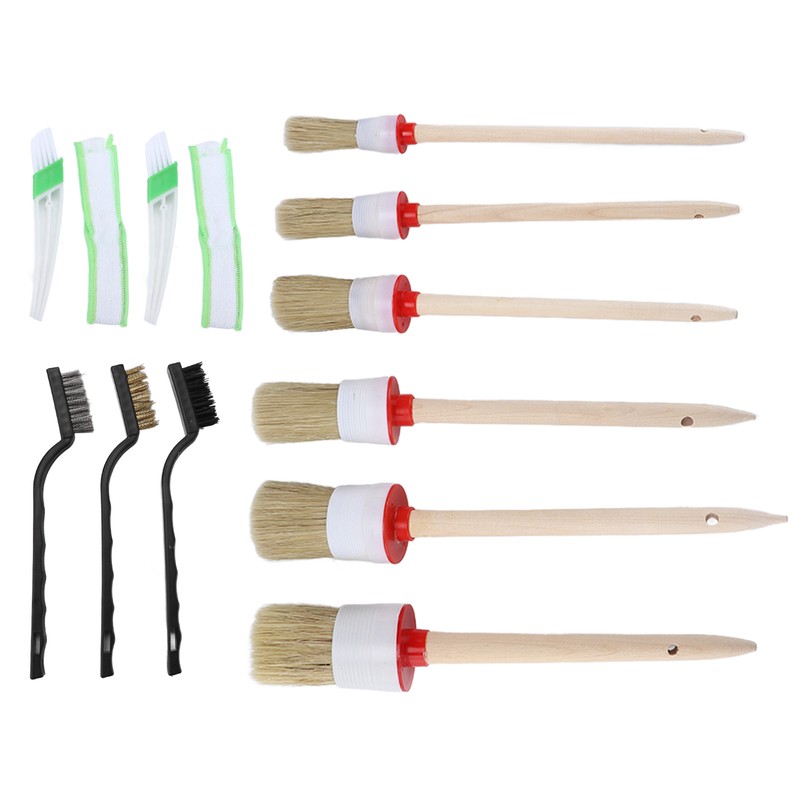 13PCS/Set Car Cleaning Detailing Brush Set Reusable Flexible for Washing