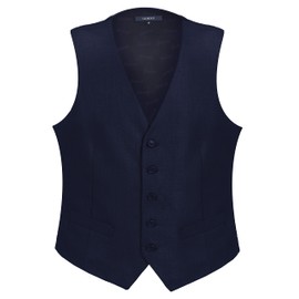 Gioberti Men's Formal Suit Vest Fit for Business or Casual Dress, Navy, X-Large