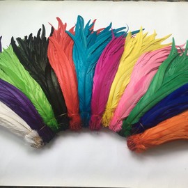 Shekyeon 16-18inch 40-45cm Rooster Coque Tail Feather for Costume Decoration Pack of 20 (Turquoise)