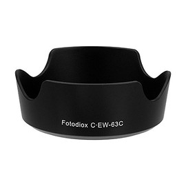 Fotodiox HD-EW-63C Dedicated Lens Hood for Canon EF-S 18-55mm F/3.5-5.6 is STM Lens (Black)