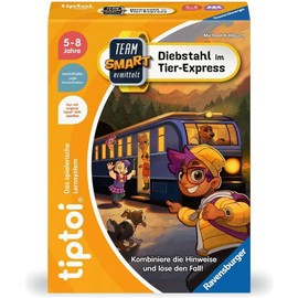 Ravensburger tiptoi Spiel 00226 - Team SMART ermittelt - Diebstahl im Tier-Express, fantastisches Logikspiel für Kinder ab 5 Jahren
