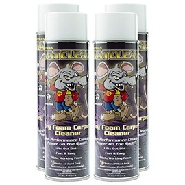 RATMAN Speed Clean Dry Foam Carpet Cleaner, Fast and Easy to Use, 18 Oz Can, 4 Pack