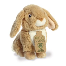 Aurora, Eco Nation 35042 9-inch Rabbit Plush Toy, Brown