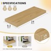 Acovy 24 Inch Floating Shelves, 9.3" Deep Floating Shelf Wall