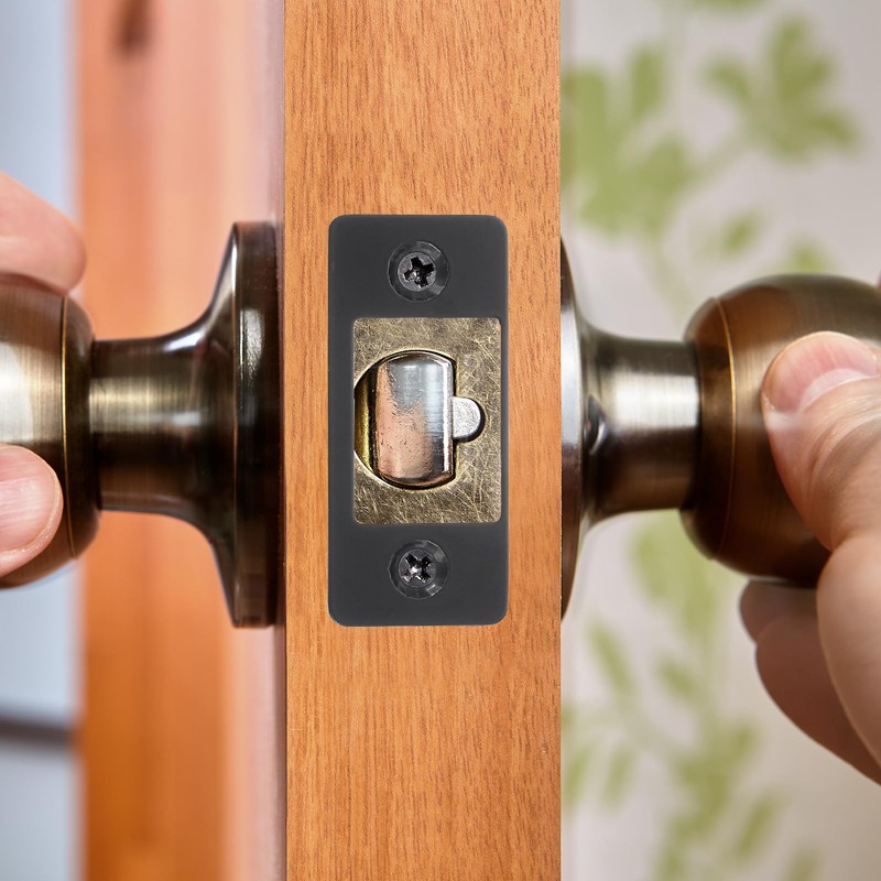 PATIKIL 1" x 2.24" Deadbolt Strike Plate, 1 Set Adjustable