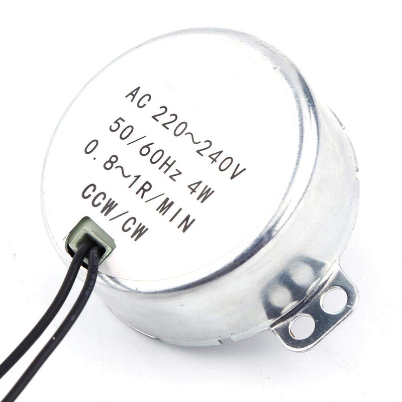 Akozon 220-240V AC Synchronous Motor, 1Pc Gear Motor 4W CW/CCW,