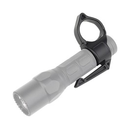 DONGKER Flashlight Ring, Flashlight Mounting Ring Torch Finger Release Ring with Pocket Clip for 1" Flashlights