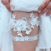 JWICOS Bride Wedding Lace Garters White Bridal Garter Brides Floral