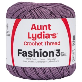 Coats Crochet 182-871 Aunt Lydia's Fashion Crochet, Cotton Size 3, Plum