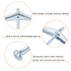 sourcing map 20Pcs Spring Toggle Bolt Anchors, 3/16"x3" Butterfly Anchors