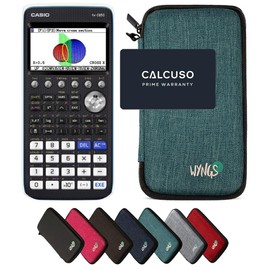 CALCUSO Economy Pack: Casio FX CG50 Graphic Calculator and WYNGS Protective Case in Turquoise