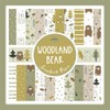 Woodland Bear Scrapbook Paper: Baby Boy Pattern Craft Paper Pad