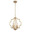 ACANER 4-Light Brushed Gold Chandeliers for Dining Room, 15.6" Farmhouse