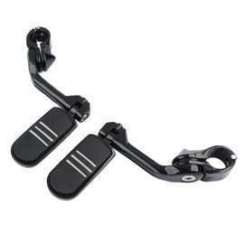 TCMT Highway Pegs Fit For Harley Softail Sportster Electra Road Glide Road King Street Glide with 1.25" Engine Guard 1 1/4 Highway Bar