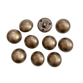 PEPPERLONELY 10 botones de metal con cúpula simple para ropa, jeans, manualidades, pantalones, blazer, costura, chamarra, fabricación de joyas (bronce, 25 mm)