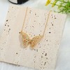 LILIE&WHITE Gold Hollow Butterfly Pendant Necklace for Women with Rhinestone